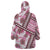 Hawaii Quilt Wearable Blanket Hoodie Kakau Polynesian Pattern Mauve Pink Version LT01 - Polynesian Pride