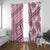 Hawaii Quilt Window Curtain Kakau Polynesian Pattern Mauve Pink Version LT01 With Grommets Pink - Polynesian Pride