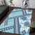 Hawaii Quilt Area Rug Kakau Polynesian Pattern Sky Blue Version LT01 Blue - Polynesian Pride