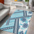 Hawaii Quilt Area Rug Kakau Polynesian Pattern Sky Blue Version LT01 - Polynesian Pride