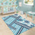 Hawaii Quilt Area Rug Kakau Polynesian Pattern Sky Blue Version LT01 - Polynesian Pride