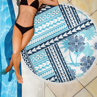 Hawaii Quilt Beach Blanket Kakau Polynesian Pattern Sky Blue Version LT01 - Polynesian Pride