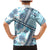 Hawaii Quilt Family Matching Mermaid Dress and Hawaiian Shirt Kakau Polynesian Pattern Sky Blue Version LT01 - Polynesian Pride