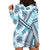 Hawaii Quilt Hoodie Dress Kakau Polynesian Pattern Sky Blue Version LT01 - Polynesian Pride