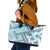 Hawaii Quilt Leather Tote Bag Kakau Polynesian Pattern Sky Blue Version LT01 Blue - Polynesian Pride