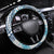 Hawaii Quilt Steering Wheel Cover Kakau Polynesian Pattern Sky Blue Version