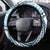 Hawaii Quilt Steering Wheel Cover Kakau Polynesian Pattern Sky Blue Version