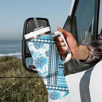 Hawaii Quilt Tumbler With Handle Kakau Polynesian Pattern Sky Blue Version LT01 - Polynesian Pride