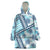 Hawaii Quilt Wearable Blanket Hoodie Kakau Polynesian Pattern Sky Blue Version LT01 One Size Blue - Polynesian Pride