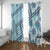 Hawaii Quilt Window Curtain Kakau Polynesian Pattern Sky Blue Version LT01 With Grommets Blue - Polynesian Pride