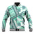 Hawaii Quilt Baseball Jacket Kakau Polynesian Pattern Teal Version LT01 Unisex Teal - Polynesian Pride