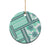 Hawaii Quilt Ceramic Ornament Kakau Polynesian Pattern Teal Version LT01 - Polynesian Pride