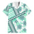 Hawaii Quilt Family Matching Short Sleeve Bodycon Dress and Hawaiian Shirt Kakau Polynesian Pattern Teal Version LT01 Dad's Shirt - Short Sleeve Teal - Polynesian Pride