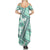 Hawaii Quilt Family Matching Summer Maxi Dress and Hawaiian Shirt Kakau Polynesian Pattern Teal Version LT01 - Polynesian Pride