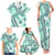 Hawaii Quilt Family Matching Tank Maxi Dress and Hawaiian Shirt Kakau Polynesian Pattern Teal Version LT01 - Polynesian Pride