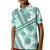 Hawaii Quilt Kid Polo Shirt Kakau Polynesian Pattern Teal Version LT01 Kid Teal - Polynesian Pride