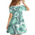 Hawaii Quilt Kid Short Sleeve Dress Kakau Polynesian Pattern Teal Version LT01 - Polynesian Pride