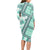 Hawaii Quilt Long Sleeve Bodycon Dress Kakau Polynesian Pattern Teal Version LT01 - Polynesian Pride