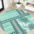 Hawaii Quilt Round Carpet Kakau Polynesian Pattern Teal Version LT01 Teal - Polynesian Pride