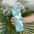 Hawaii Quilt Skinny Tumbler Kakau Polynesian Pattern Teal Version