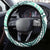 Hawaii Quilt Steering Wheel Cover Kakau Polynesian Pattern Teal Version