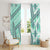 Hawaii Quilt Window Curtain Kakau Polynesian Pattern Teal Version LT01 - Polynesian Pride