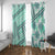 Hawaii Quilt Window Curtain Kakau Polynesian Pattern Teal Version LT01 With Grommets Teal - Polynesian Pride