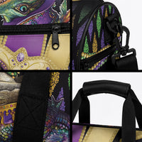 Mardi Gras Alligator Duffle Bag Fleur De Lis Glitter Style LT01 - Polynesian Pride