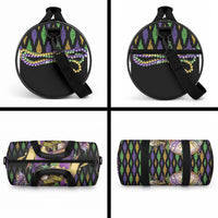 Mardi Gras Alligator Duffle Bag Fleur De Lis Glitter Style LT01 - Polynesian Pride