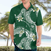 Polynesian Hawaiian Plumeria Tribal Pattern Hawaiian Shirt Green Version LT01 - Polynesian Pride