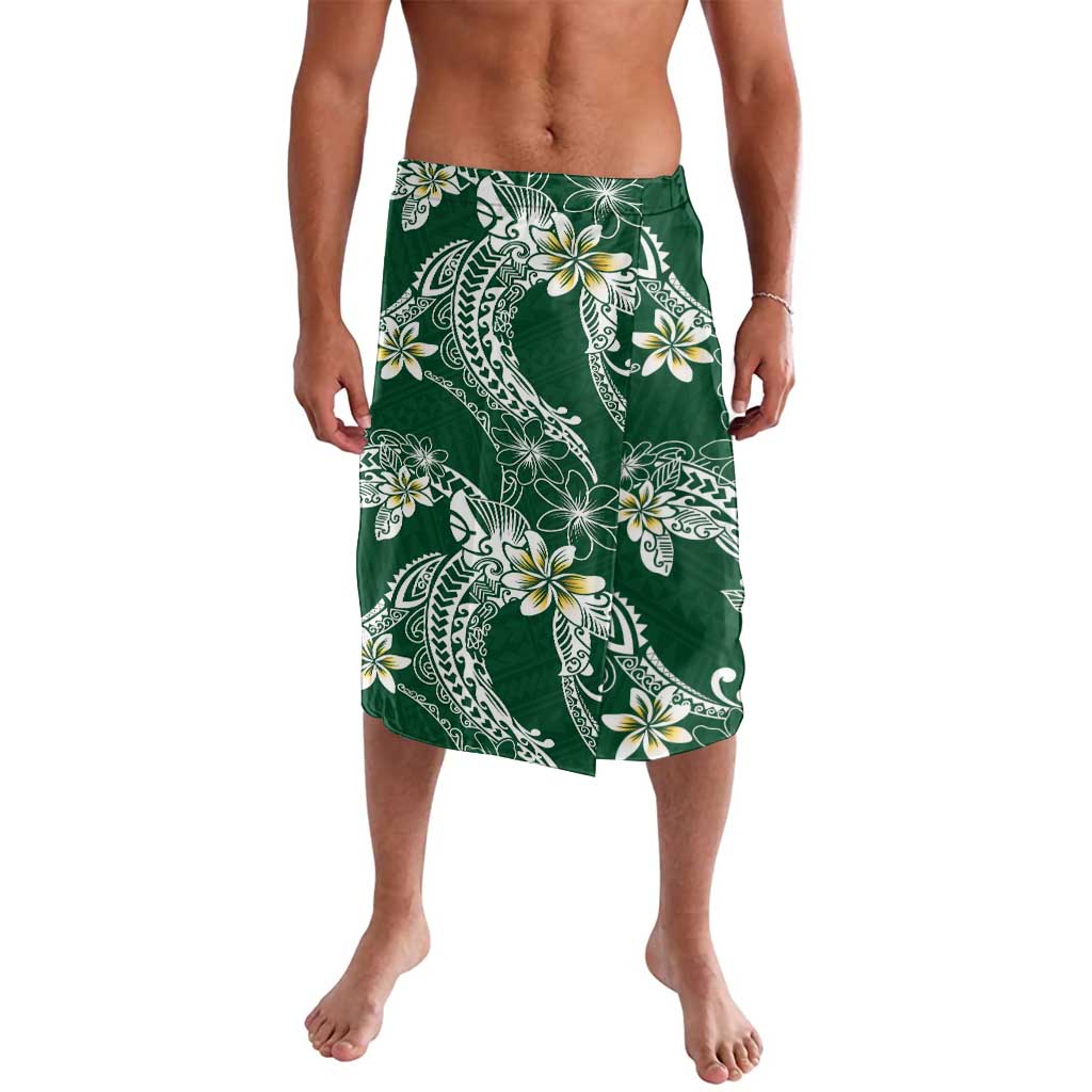 Polynesian Hawaiian Plumeria Tribal Pattern Lavalava Green Version LT01 Green - Polynesian Pride