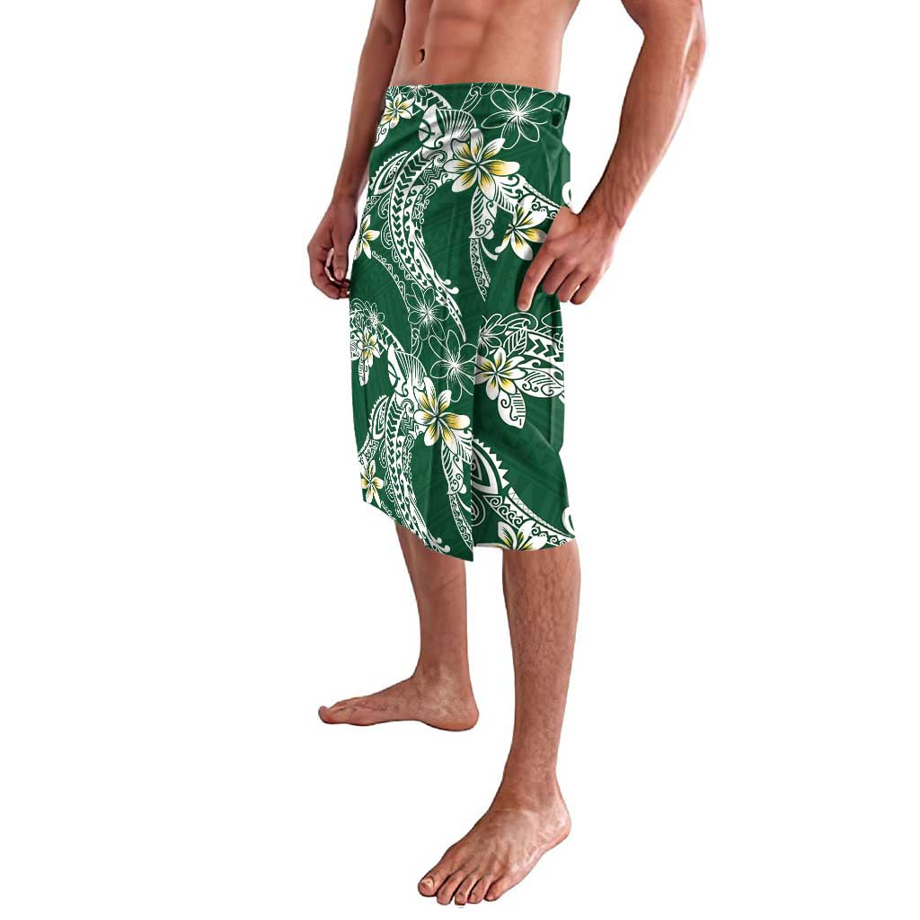 Polynesian Hawaiian Plumeria Tribal Pattern Lavalava Green Version LT01 - Polynesian Pride
