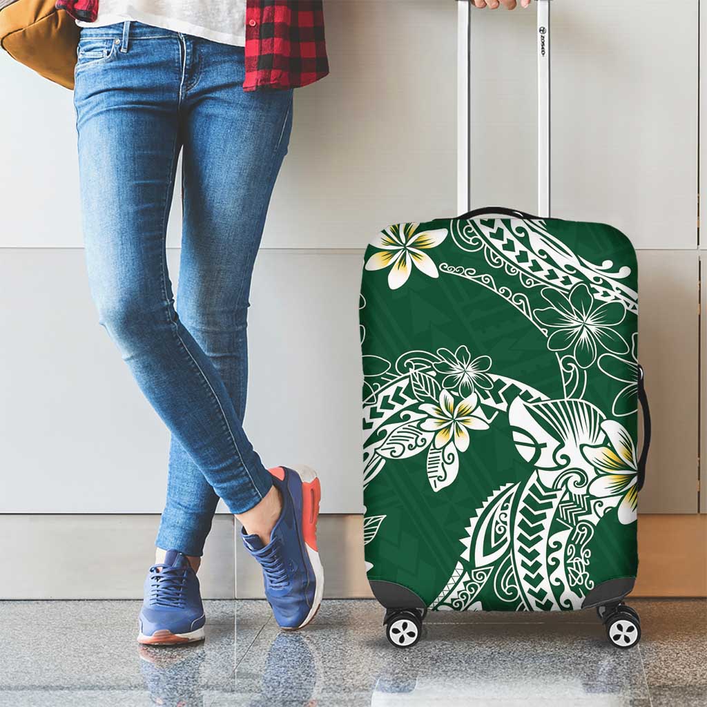 Polynesian Hawaiian Plumeria Tribal Pattern Luggage Cover Green Version LT01 - Polynesian Pride