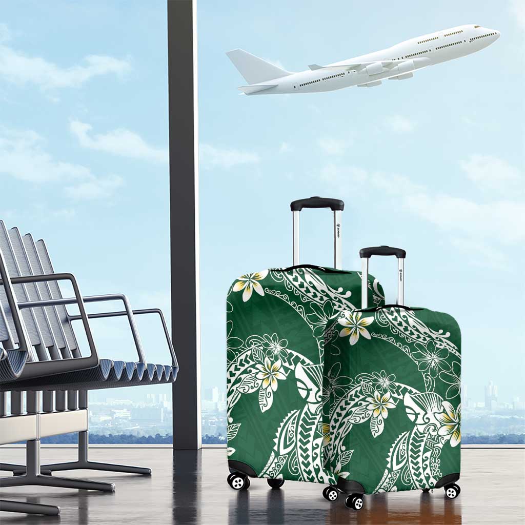 Polynesian Hawaiian Plumeria Tribal Pattern Luggage Cover Green Version LT01 - Polynesian Pride
