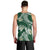 Polynesian Hawaiian Plumeria Tribal Pattern Men Tank Top Green Version