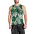 Polynesian Hawaiian Plumeria Tribal Pattern Men Tank Top Green Version