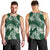 Polynesian Hawaiian Plumeria Tribal Pattern Men Tank Top Green Version