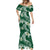 Polynesian Hawaiian Plumeria Tribal Pattern Mermaid Dress Green Version