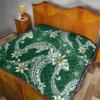 Polynesian Hawaiian Plumeria Tribal Pattern Quilt Green Version LT01 - Polynesian Pride