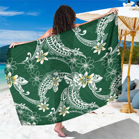 Polynesian Hawaiian Plumeria Tribal Pattern Sarong Green Version LT01 One Size 44 x 66 inches Green - Polynesian Pride