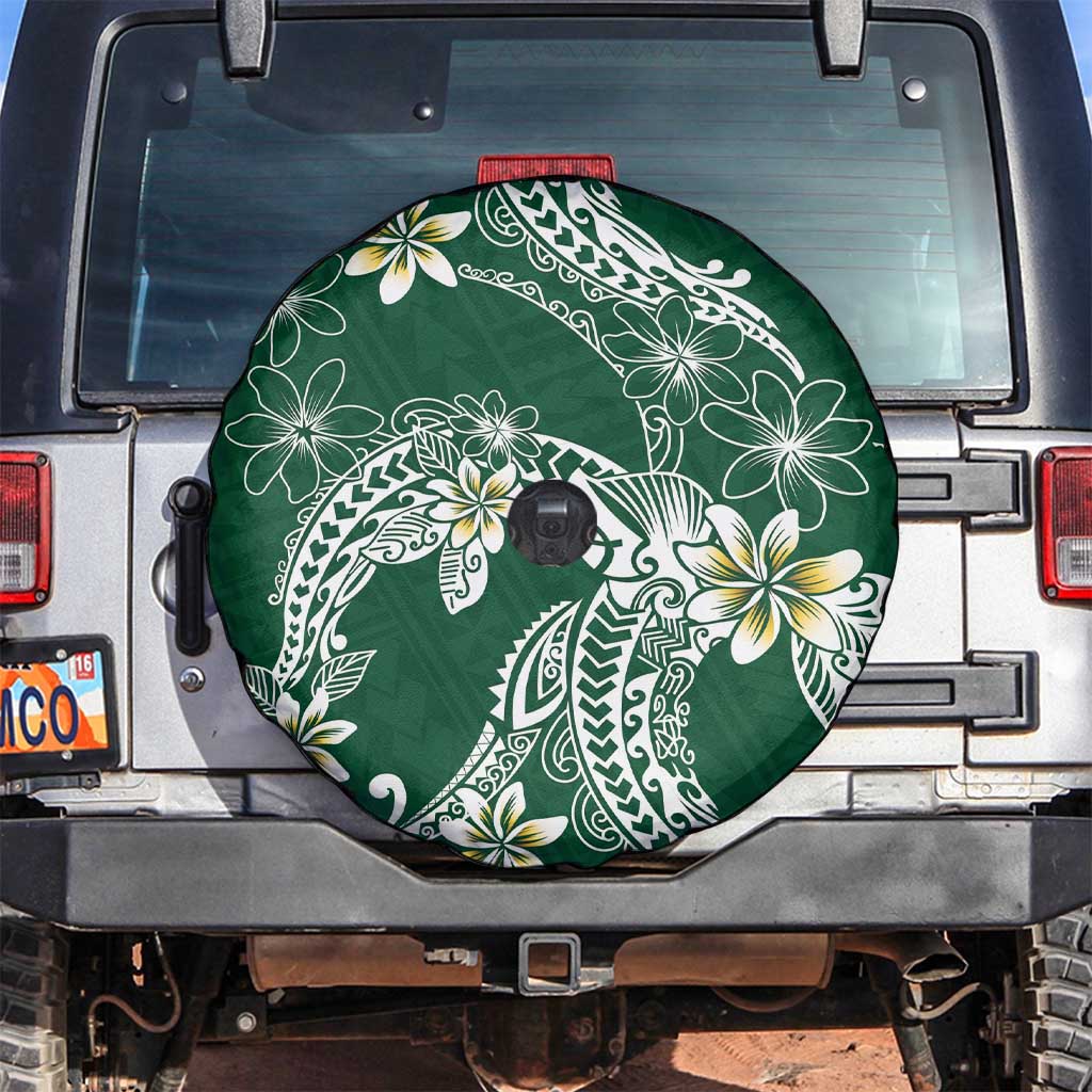 Polynesian Hawaiian Plumeria Tribal Pattern Spare Tire Cover Green Version LT01 Green - Polynesian Pride