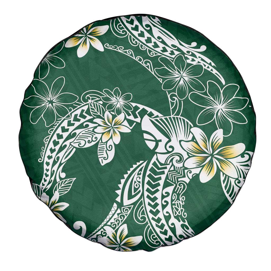 Polynesian Hawaiian Plumeria Tribal Pattern Spare Tire Cover Green Version LT01 - Polynesian Pride