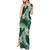 Polynesian Hawaiian Plumeria Tribal Pattern Tank Maxi Dress Green Version