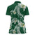 Polynesian Hawaiian Plumeria Tribal Pattern Women Polo Shirt Green Version