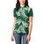 Polynesian Hawaiian Plumeria Tribal Pattern Women Polo Shirt Green Version