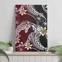 Polynesian Hawaiian Plumeria Tribal Pattern Canvas Wall Art Special Wine Red Version LT01 - Polynesian Pride
