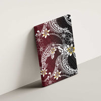 Polynesian Hawaiian Plumeria Tribal Pattern Canvas Wall Art Special Wine Red Version LT01 - Polynesian Pride