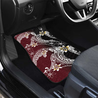 Polynesian Hawaiian Plumeria Tribal Pattern Car Mats Special Wine Red Version LT01 - Polynesian Pride