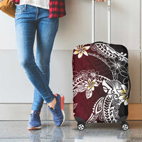 Polynesian Hawaiian Plumeria Tribal Pattern Luggage Cover Special Wine Red Version LT01 - Polynesian Pride