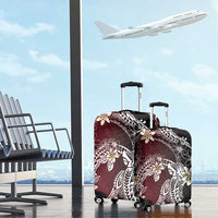 Polynesian Hawaiian Plumeria Tribal Pattern Luggage Cover Special Wine Red Version LT01 - Polynesian Pride